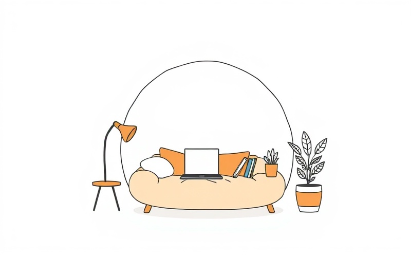 ADHD-friendly study environment showing organized, calming space with sensory tools and distraction-free setup