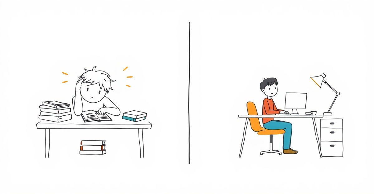 Comparison of tired student versus alert student in different study environments