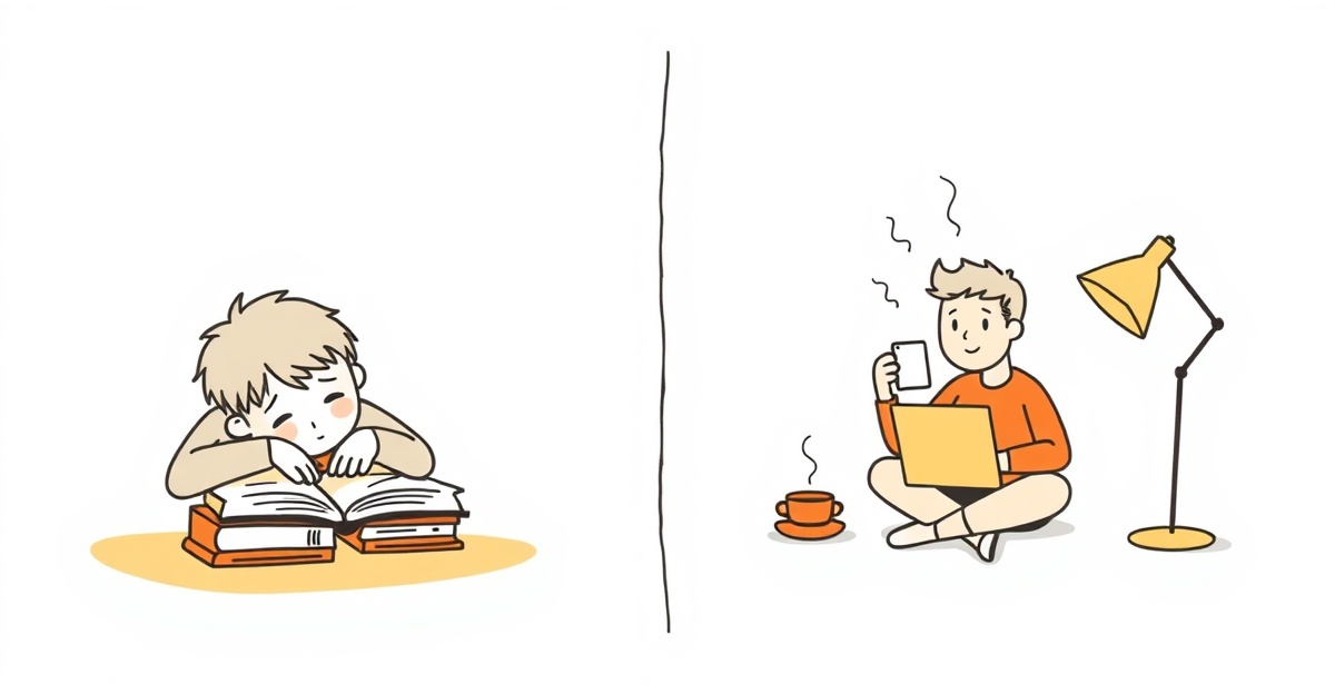 Comparison of tired versus alert night study scenarios