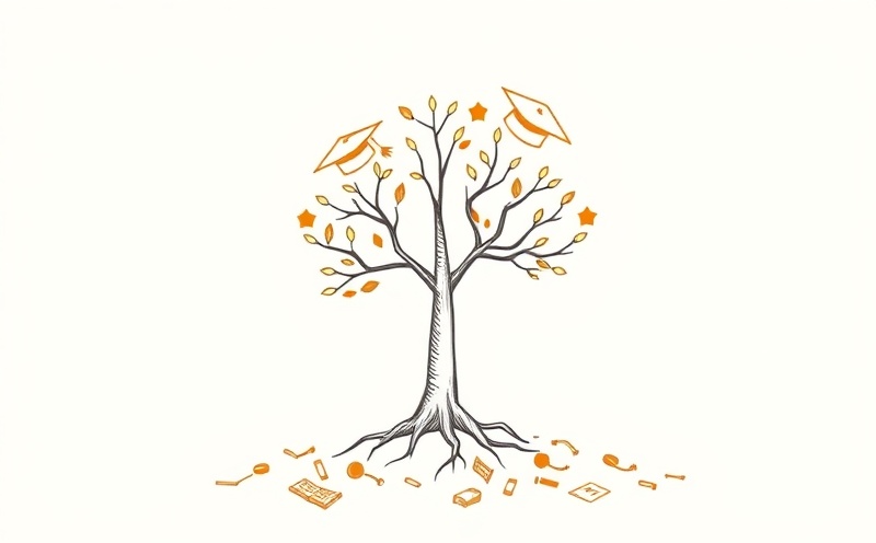 Knowledge consolidation shown as tree growing from study materials into lasting understanding
