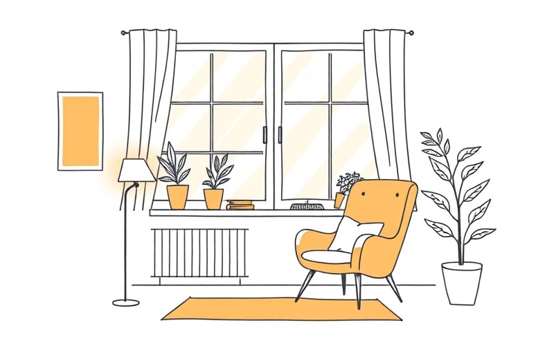 Optimal study environment with soft lighting, plants, and comfortable setup for tired minds