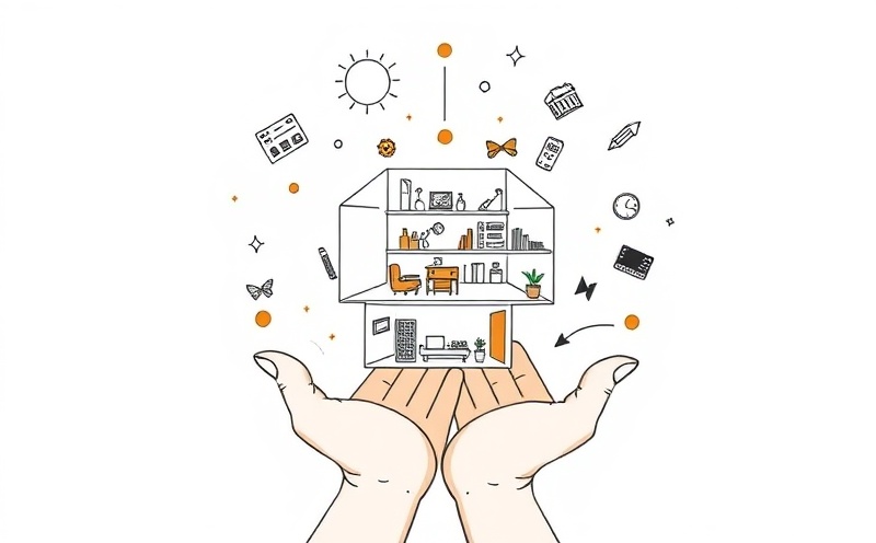 Person constructing a memory palace with hands, creating miniature rooms containing memorable objects and scenes