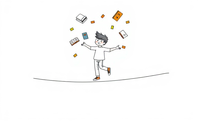 Student balancing multiple subjects while managing time pressure before finals