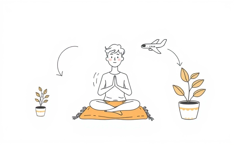 Student practicing immediate stress relief techniques in calm environment