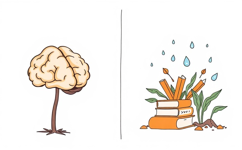 Visual comparison of brain health with and without phone addiction affecting academic performance