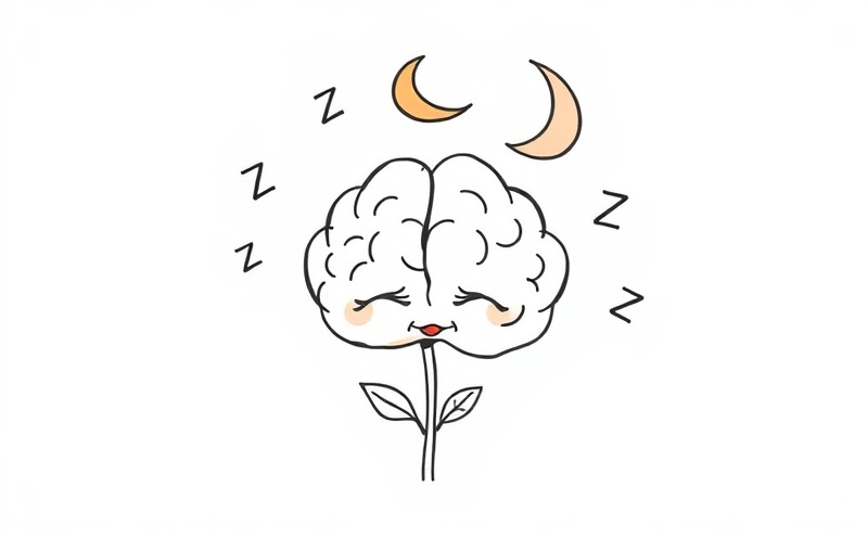 Visual representation of nighttime drowsiness affecting the brain